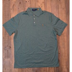 Polo Ralph Lauren Classic Fit Men's Heathered Green Polo Shirt Size L